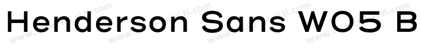 Henderson Sans W05 B字体转换